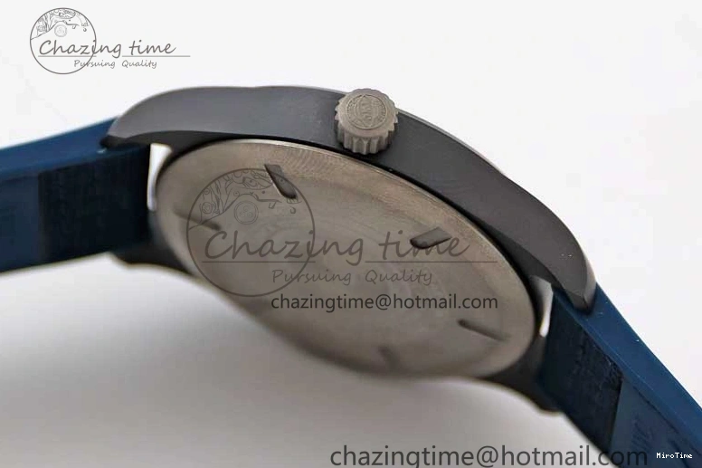 MIROTIME 1230 BestValue Mark XVIII IW328101 Black Ceramic M+F 1:1 Best Edition Blue Dial on Blue Nylon Strap A 7058